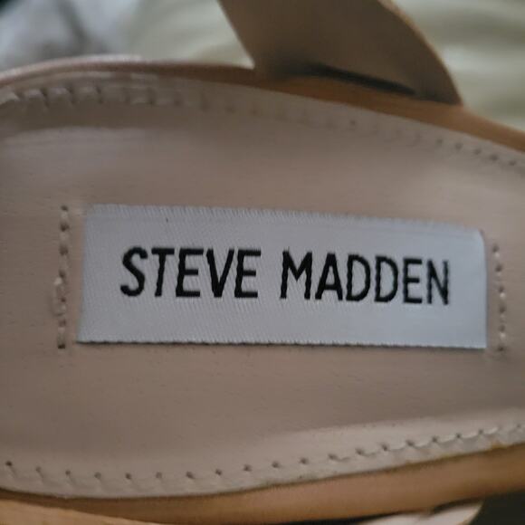 Steve Madden Tan Orlena High Platform Wedge Shoes 10 M Work Business - Picture 6 of 8